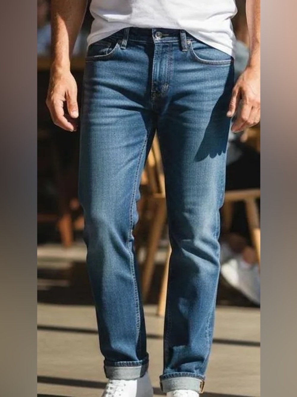 Lucky Brand Men's style 221 Mid Wash Straight Jeans